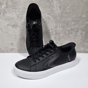 Skechers Womens Slip-Ins Size 8.5 Hands Free Black&White Air Cooled Memory Foam